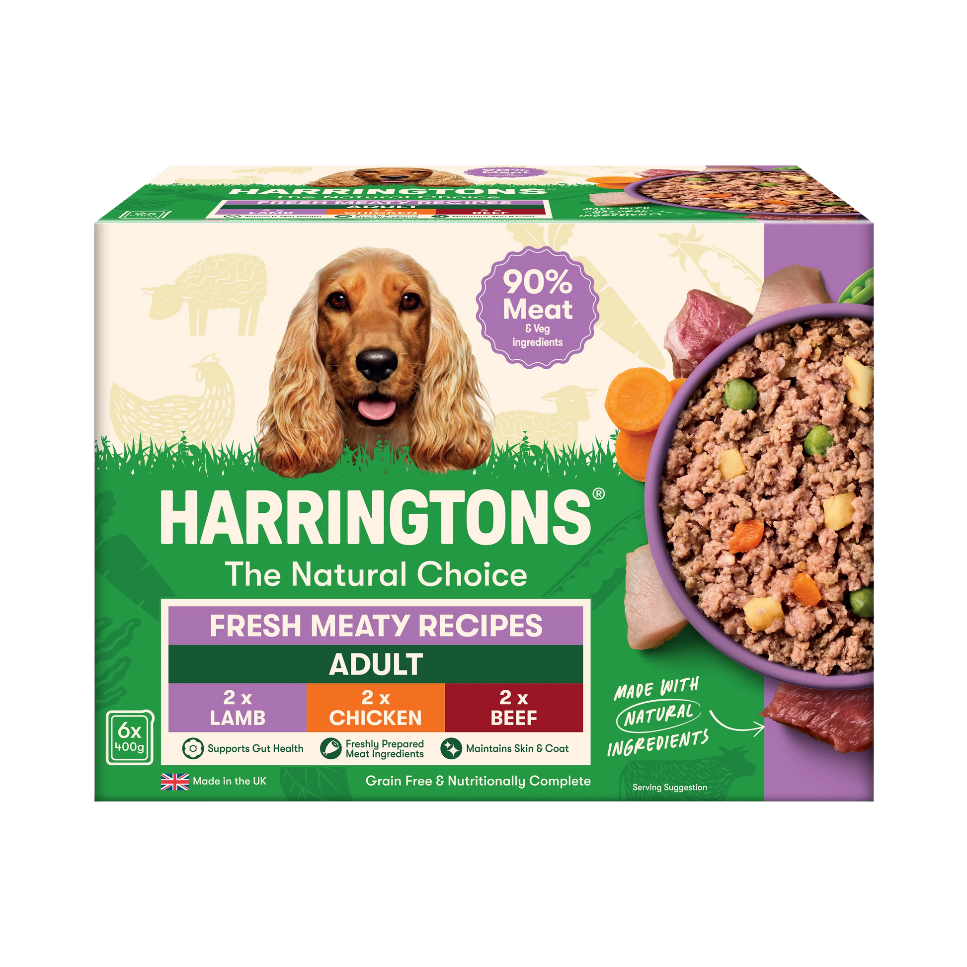 Harringtons Dog Wet Fresh Meaty Recipes 6X400g product image