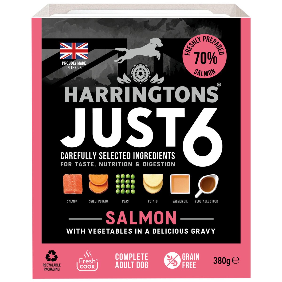 Harringtons Wet Just 6 Salmon 380g product image