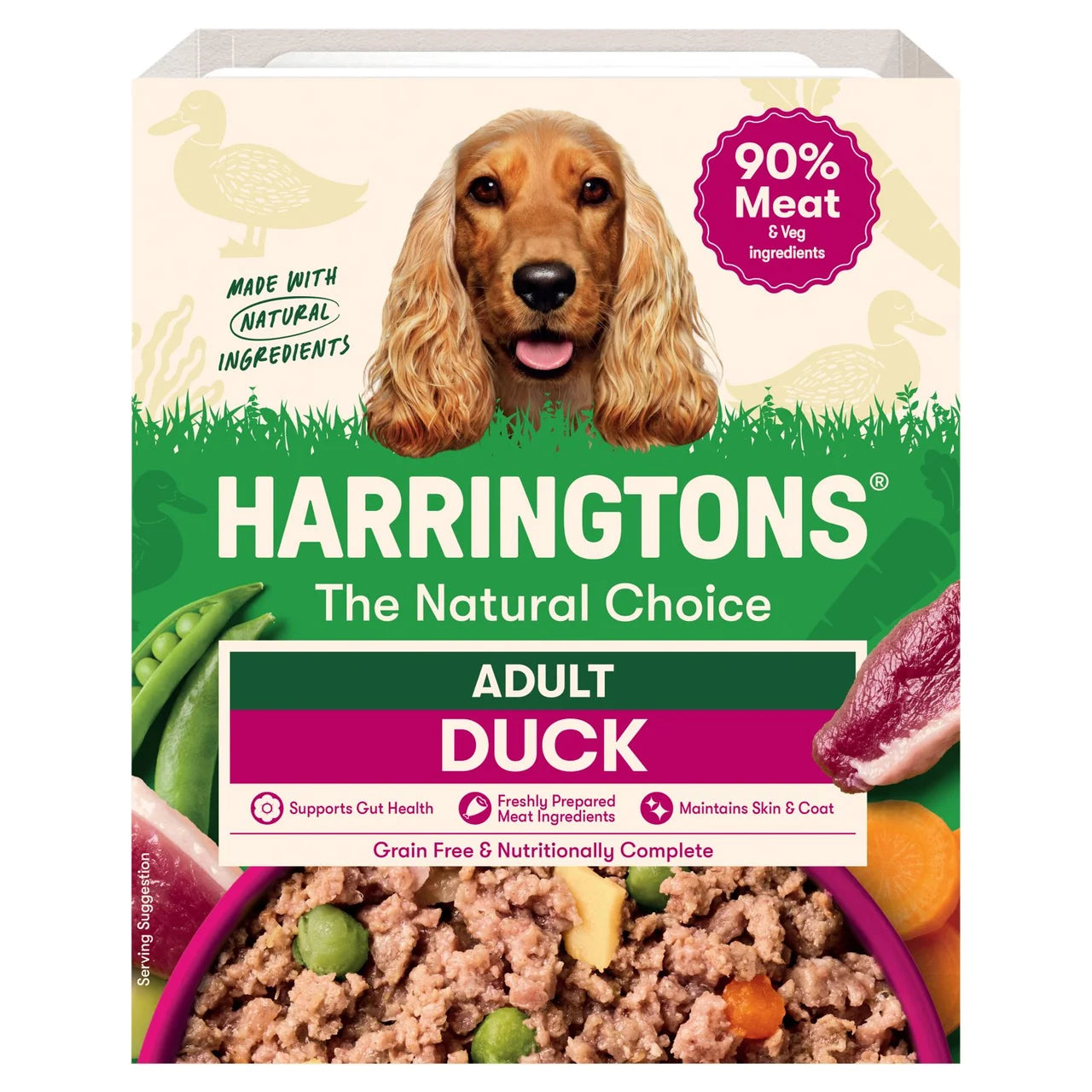 Harringtons Wet Tray Grain Free Duck 400g product image