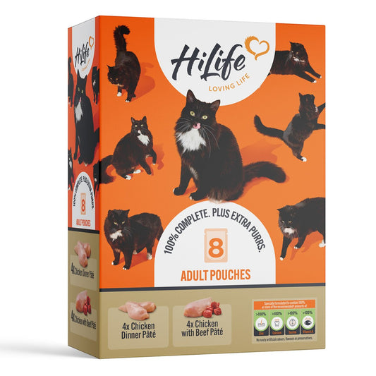 Hilife Cat Pouches Chicken Varieties 8 x 70g product image