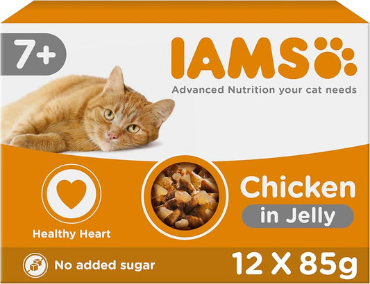 Iams Cat Pouch Senior 7+  Chicken in Jelly 8x85g product image