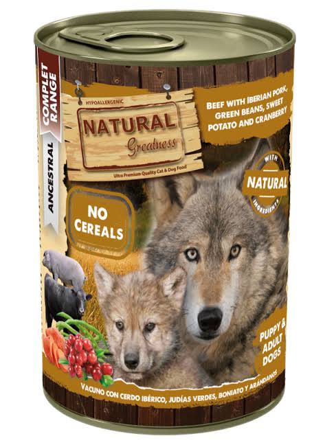 Natural Greatness Can Beef with Iberian Pork, Green Beans, Sweet Potatoes and Cranberries 400g