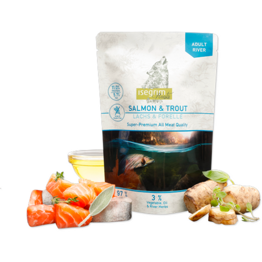 Isegrim Adult Salmon & Trout Pouch 410g product image