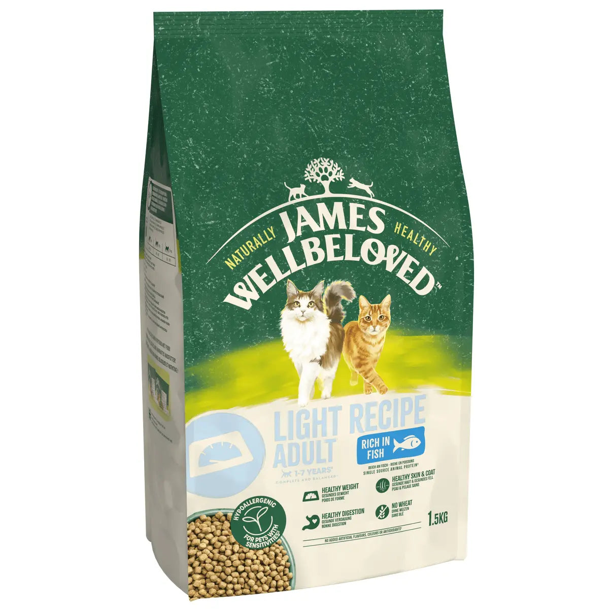 James Wellbeloved Cat Adult Light Fish 1.5kg product image