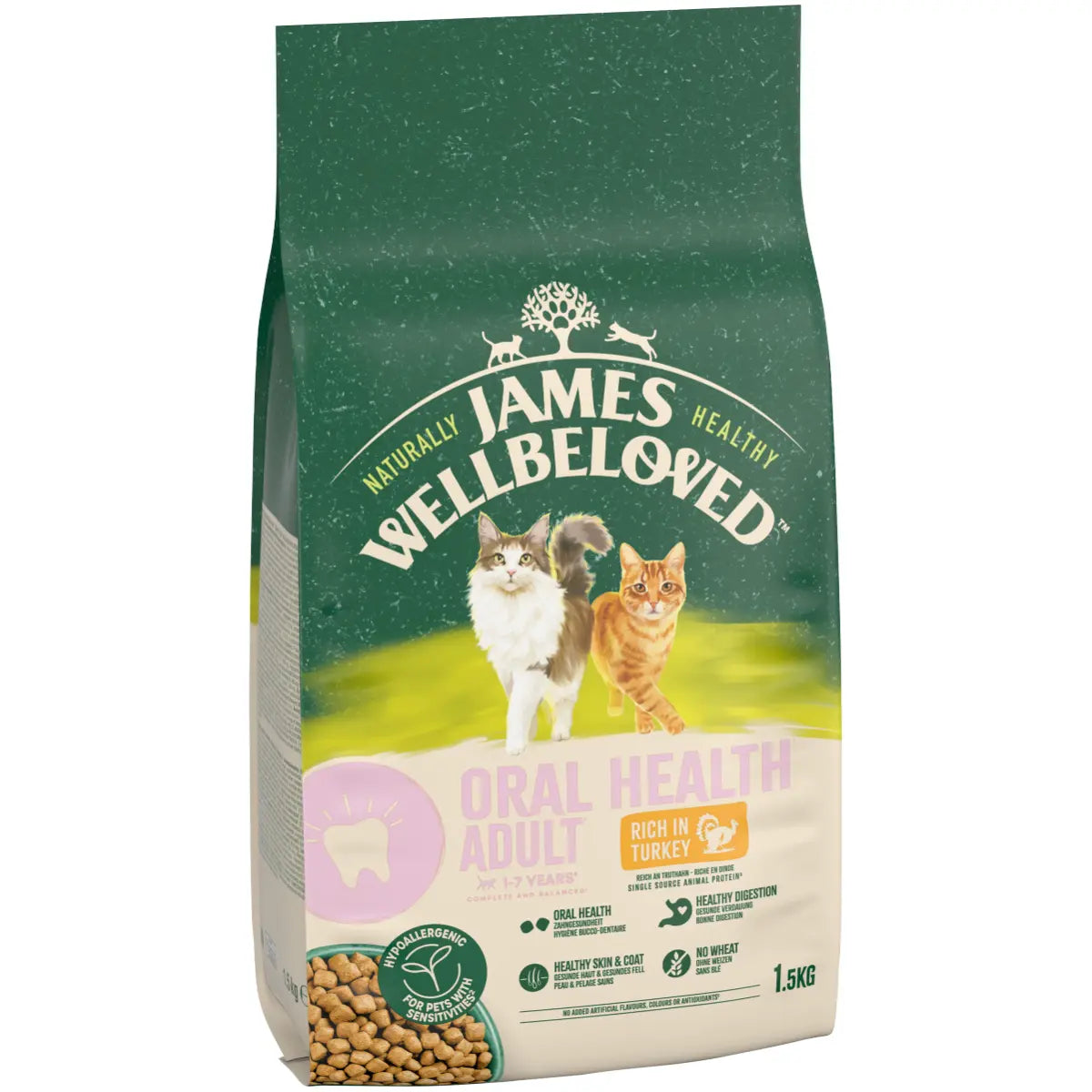 James Wellbeloved Cat Adult Oral Turkey 1.5kg product image