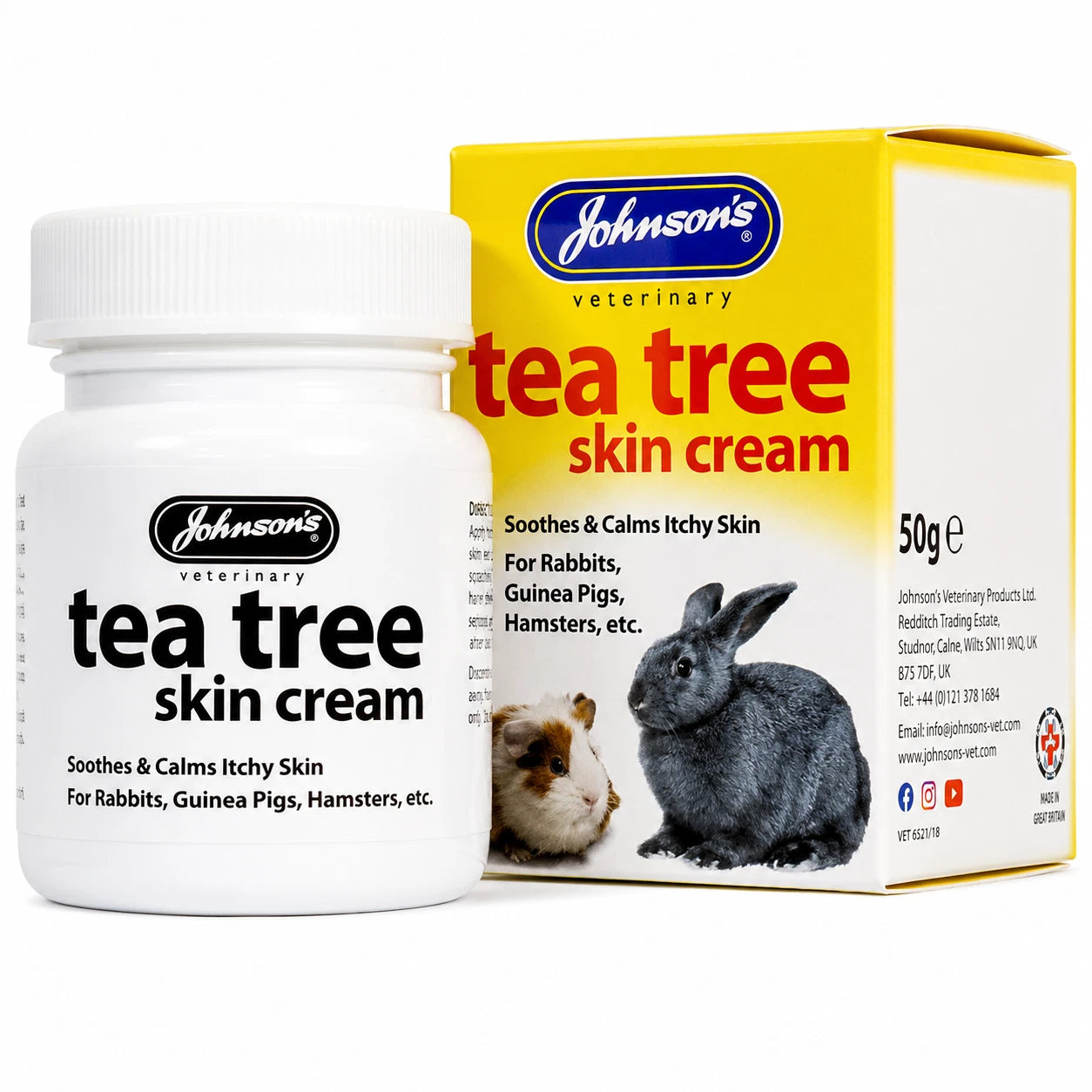 Johnson's Tea Tree Skin Cream for Small Animals 50g product image