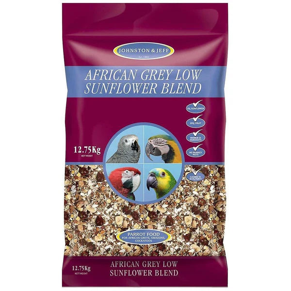 Johnston & Jeff African Grey Low Sunflower Blend 12.75kg product image