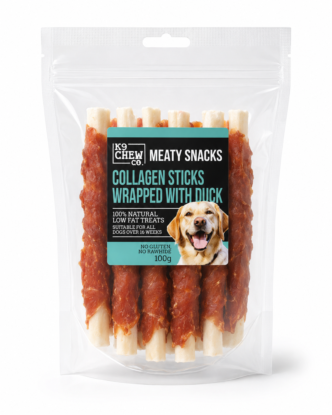 K9 Chew Co. Collagen Sticks Wrapped With Duck 100g product image