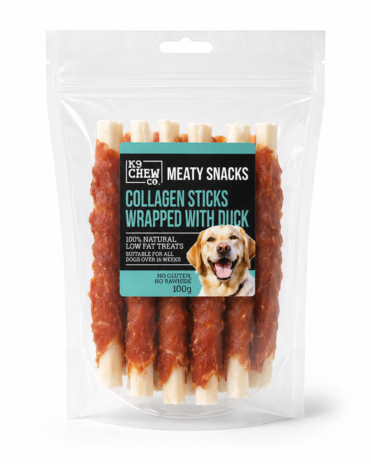 K9 Chew Co. Collagen Sticks Wrapped With Duck 100g product image