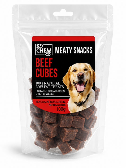 K9 Chew Co. Meaty Snack Cubes Beef 100g product image