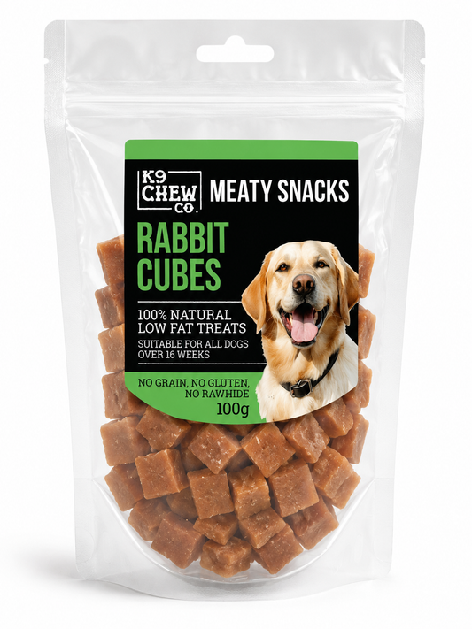 K9 Chew Co. Meaty Snack Cubes Rabbit 100g product image