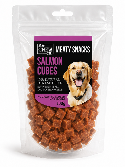 K9 Chew Co. Meaty Snack Cubes Salmon 100g product image
