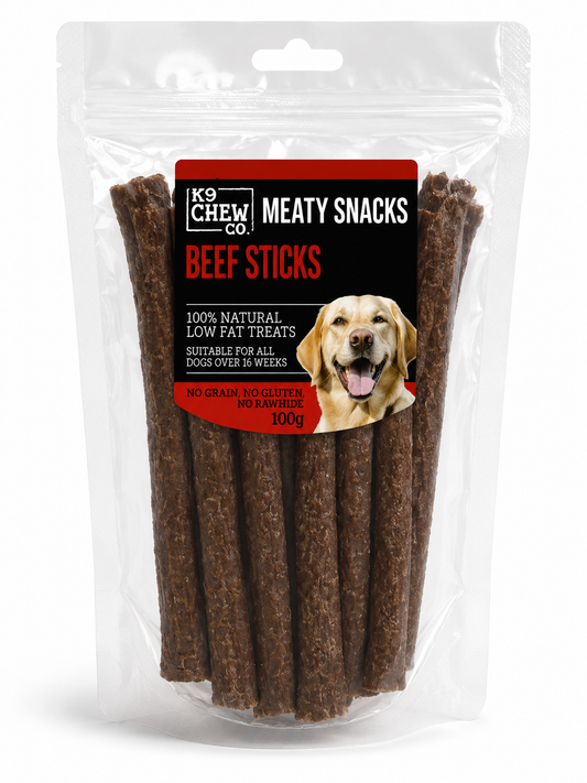 K9 Chew Co. Meaty Snack Sticks Beef 100g product image