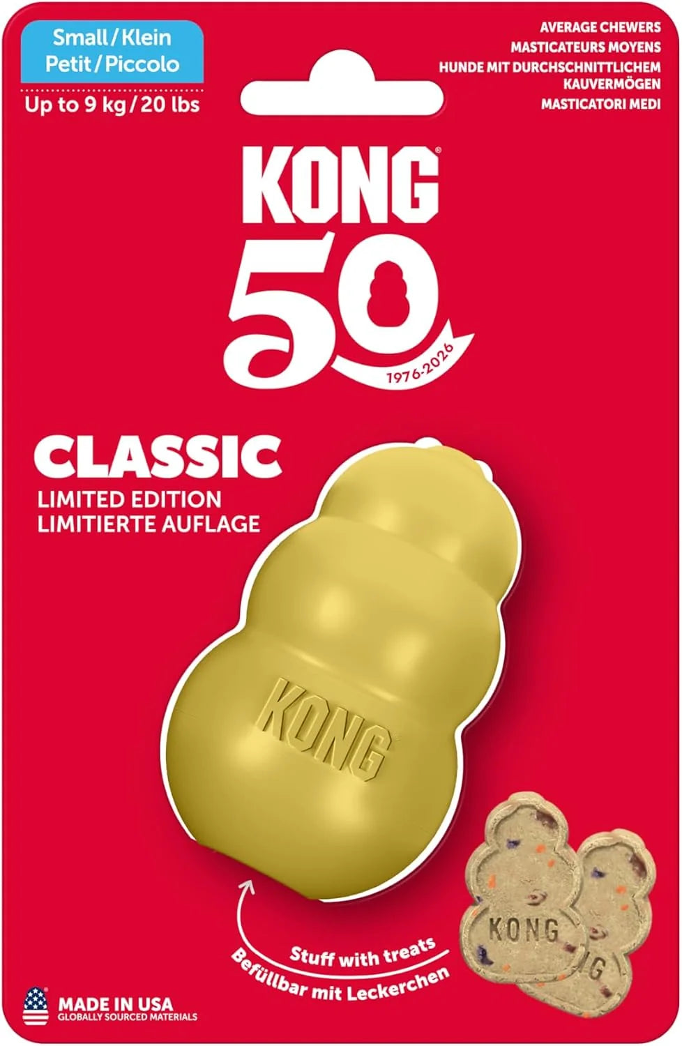 KONG Classic Gold Small – 50th Anniversary Collection product image