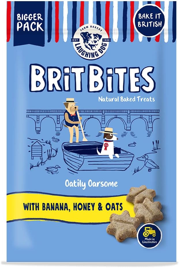 Laughing Dog Brit Bites Wheat Free Banana, Honey & Oats 175g product image