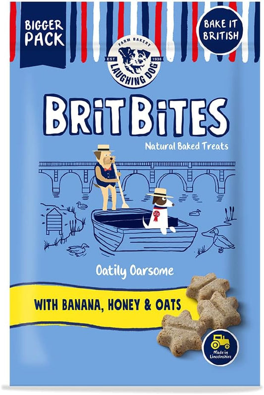 Laughing Dog Brit Bites Wheat Free Banana, Honey & Oats 175g product image