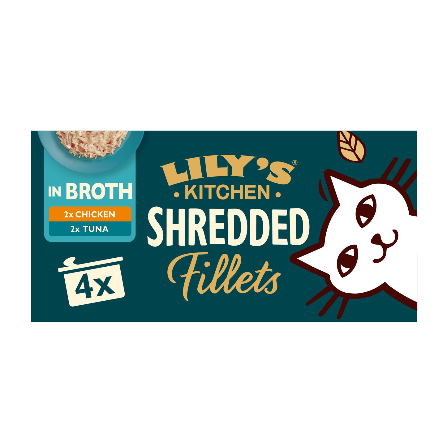 Lilys Kitchen Cat Shredded Fillets in Broth Multipack 4x70g product image