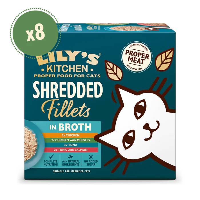 Lily's Kitchen - Cat Shredded Fillets In Broth Multipack 8x70g product image