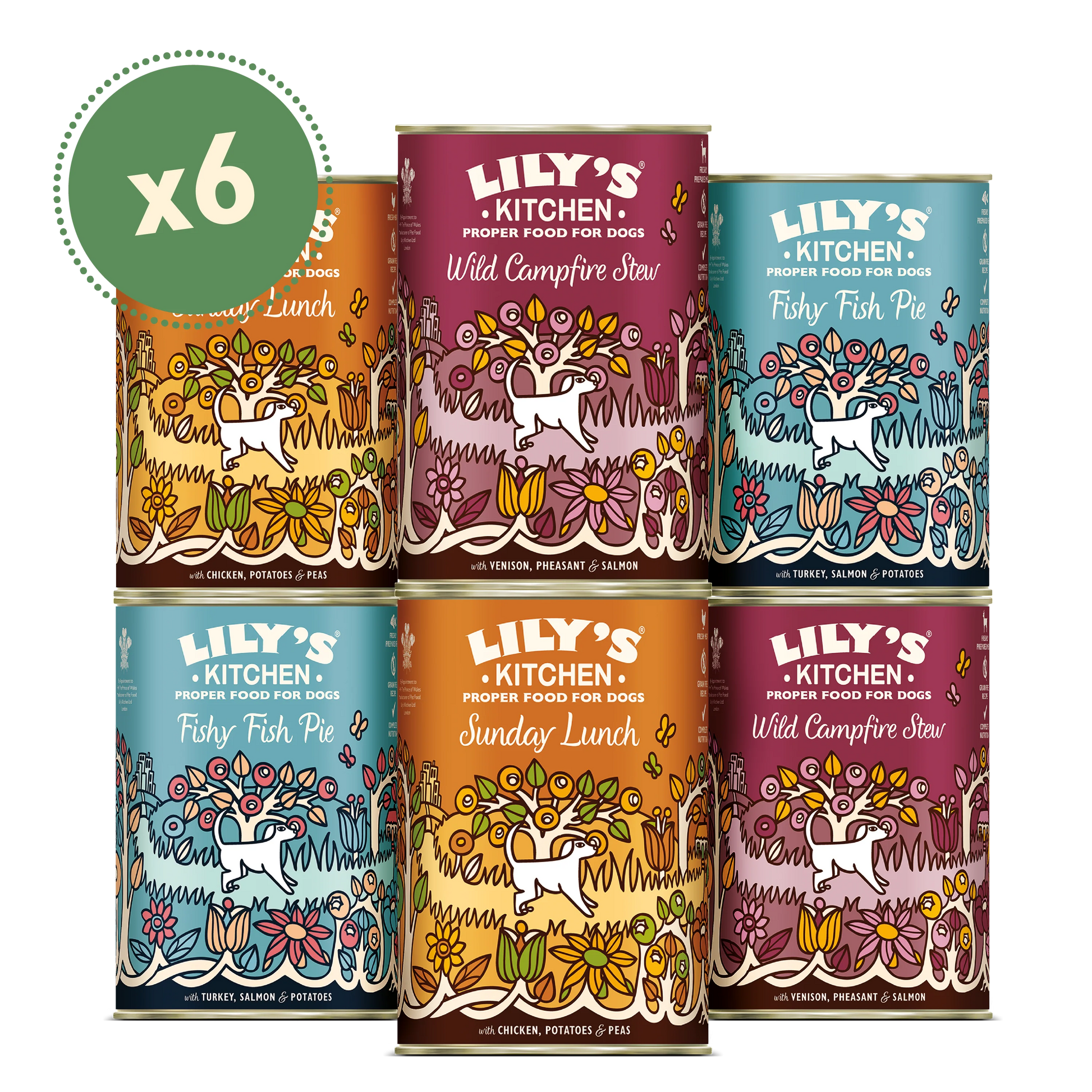 Lilys Kitchen Dog Tin Grain Free Multipack 6x400g product image