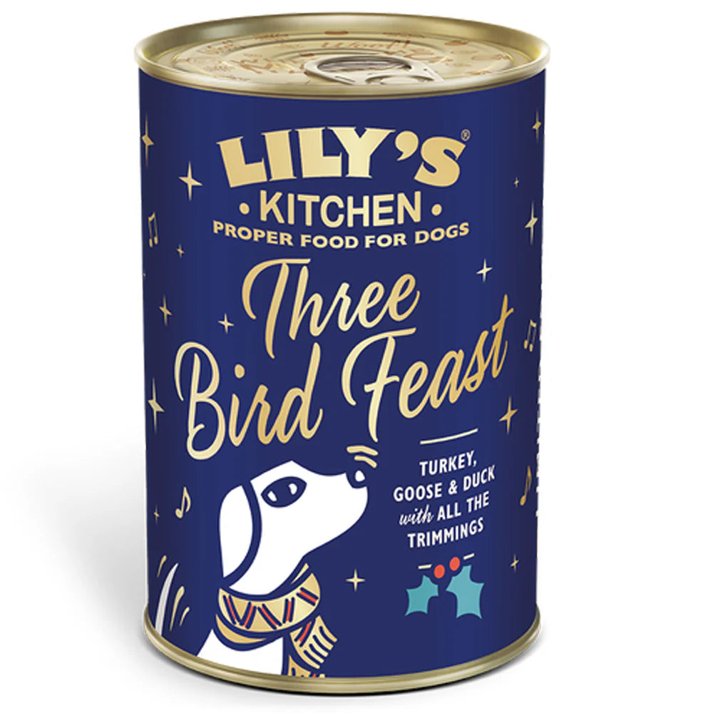 Lily's Kitchen Dog Tin Three Bird Feast 400G product image