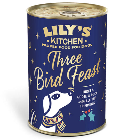 Lily's Kitchen Dog Tin Three Bird Feast 400G product image