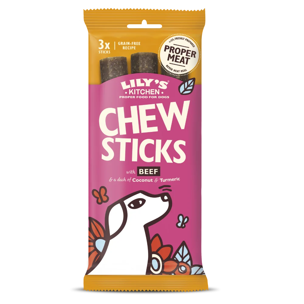 Lily's Kitchen Dog Treats Chew Sticks Beef 120g product image