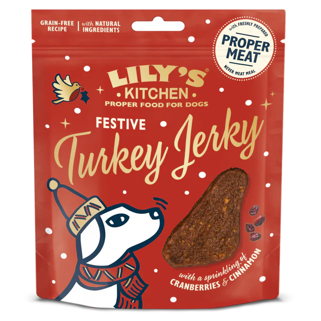 Lily's Kitchen Dog Treats  Christmas Festive Turkey Jerky 70G product image