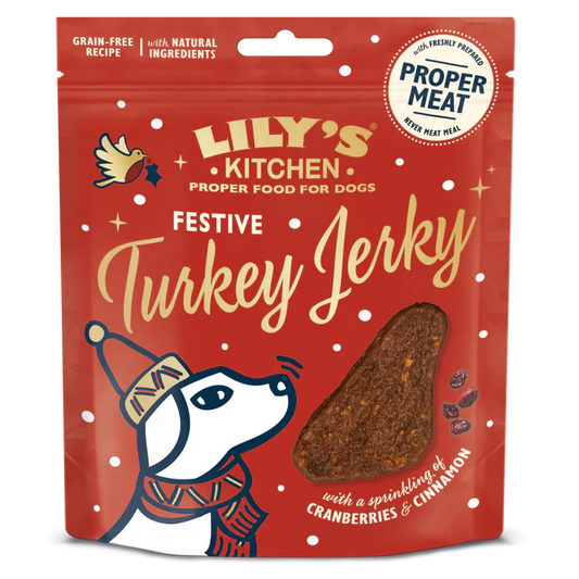 Lily's Kitchen Dog Treats  Christmas Festive Turkey Jerky 70G product image