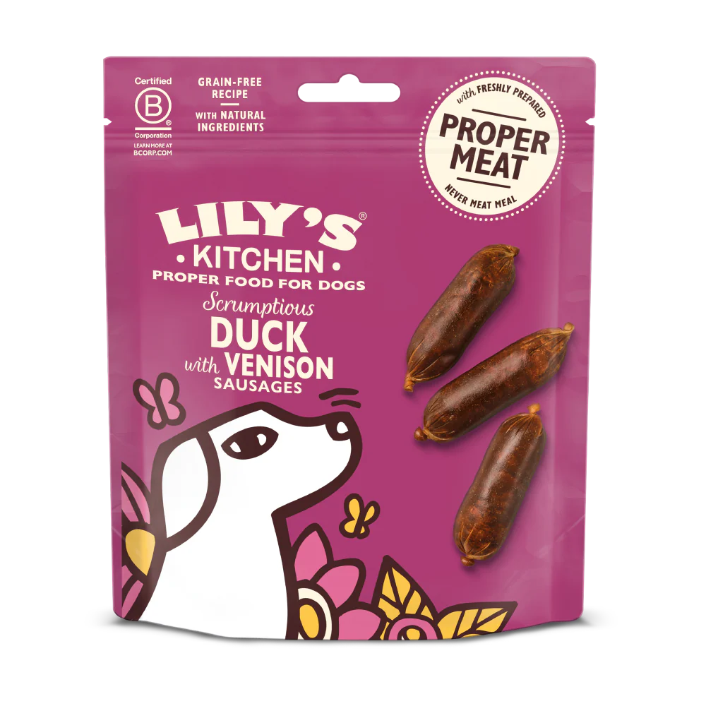 Lily's Kitchen Dog Treats  Scrumptious Duck and Venison Sausages 70g product image