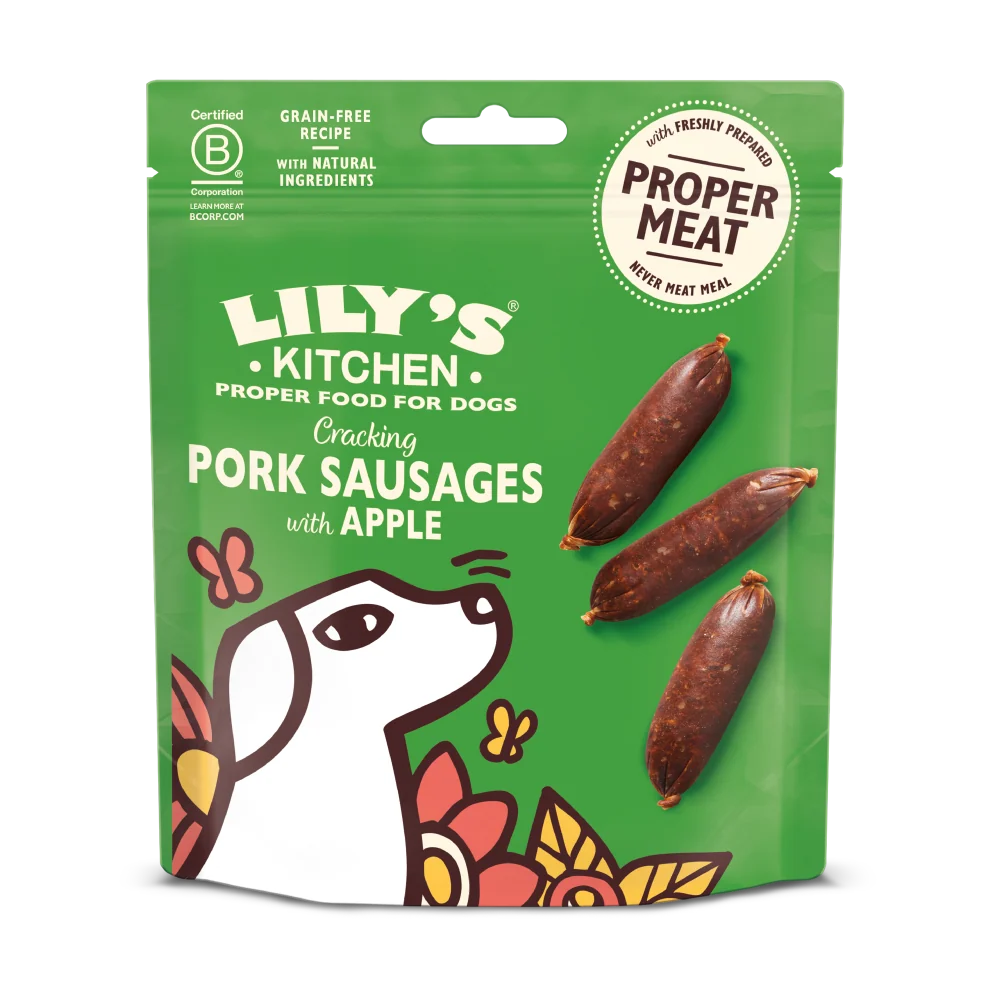 Lily's Kitchen Dog Treats  Cracking Pork Sausages with Apple 70g product image