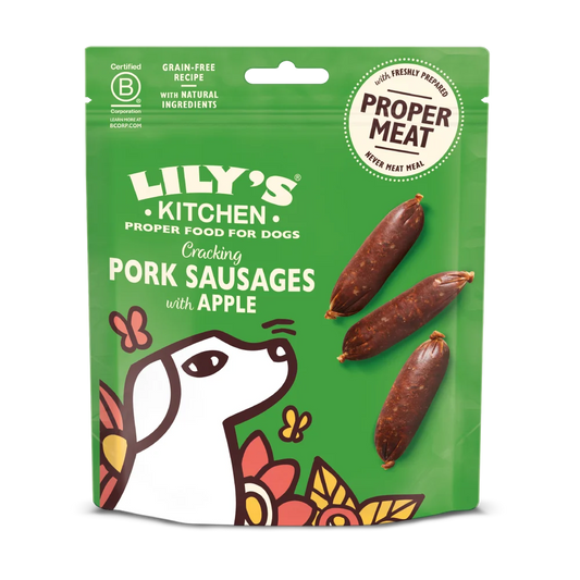Lily's Kitchen Dog Treats  Cracking Pork Sausages with Apple 70g product image