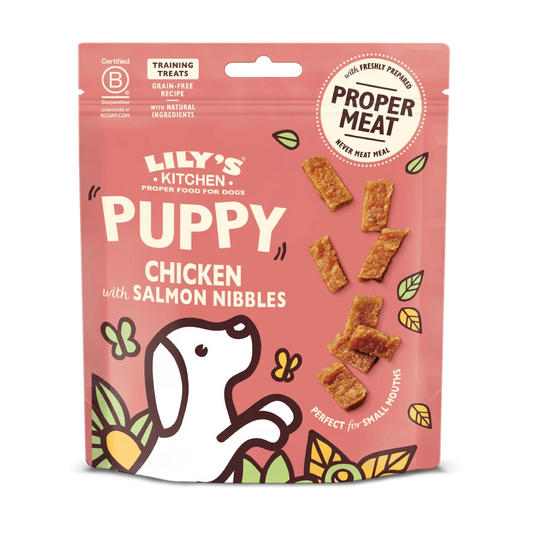 Lily's Kitchen Dog Treats  Puppy Chicken with Salmon Nibbles 70g product image