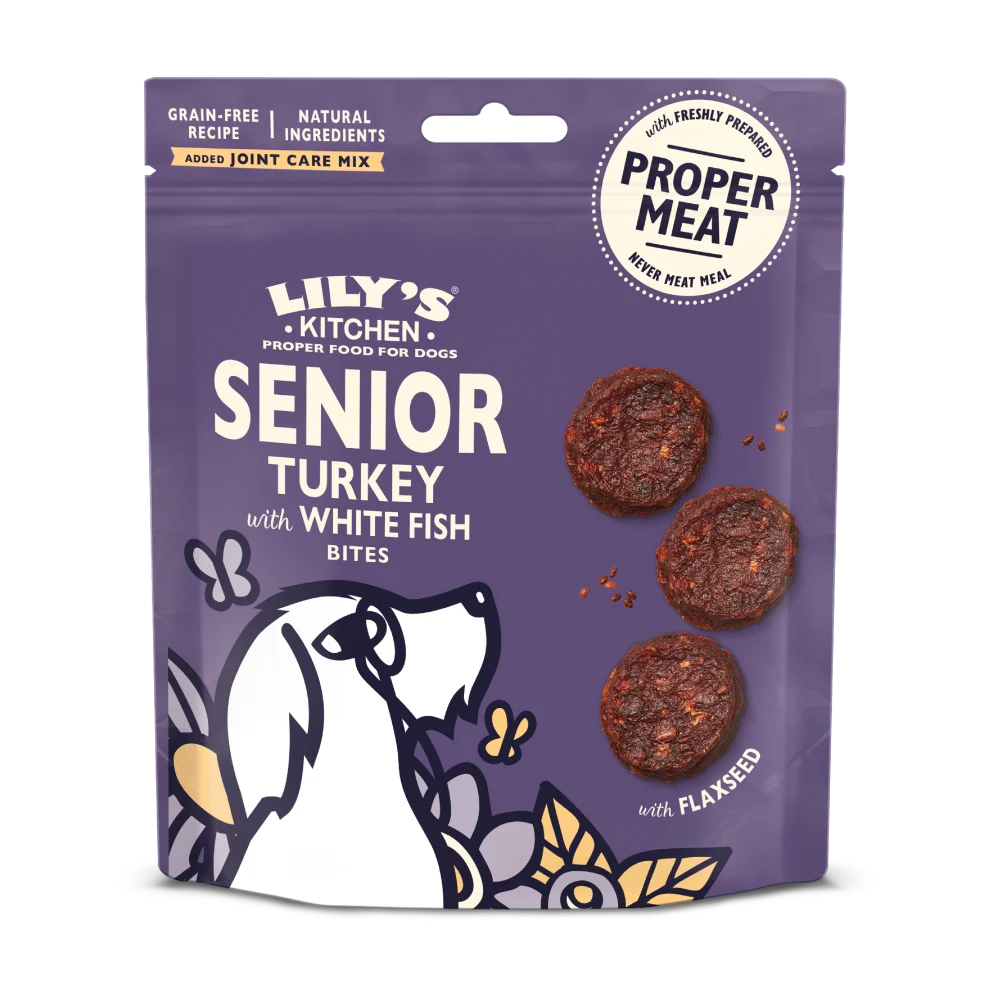 Lily's Kitchen Dog Treats  Senior Turkey & White Fish Bites 70g product image