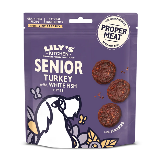 Lily's Kitchen Dog Treats  Senior Turkey & White Fish Bites 70g product image