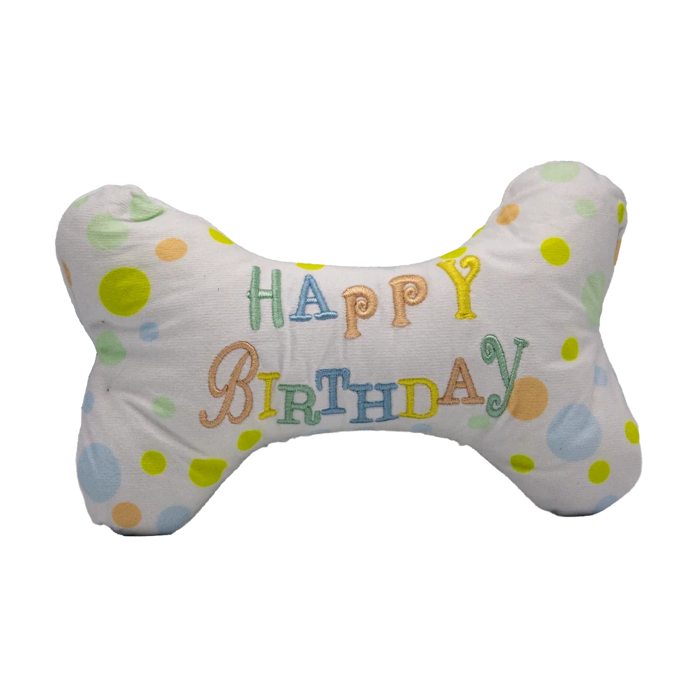 Milo's Happy Birthday Bone Dog Toy product image