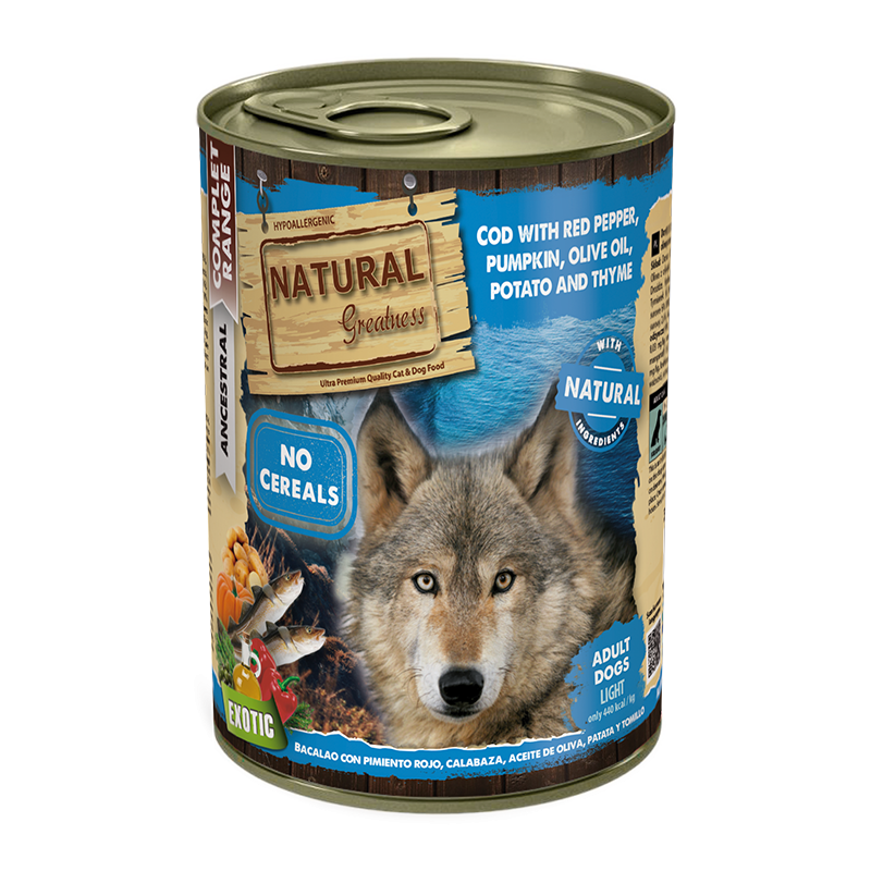 Natural Greatness Can Cod with Red Pepper, Pumpkin, Potato & Thyme 390g product image