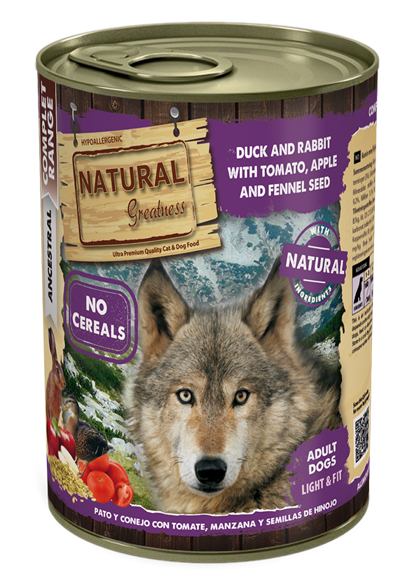Natural Greatness Can Duck & Rabbit with Tomato, Apple & Fennel Seed 400g product image