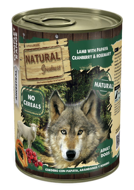 Natural Greatness Can Lamb with Papaya, Cranberry & Rosemary 400g product image