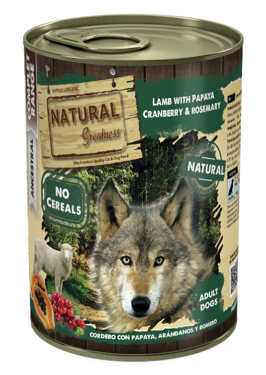 Natural Greatness Can Lamb with Papaya, Cranberry & Rosemary 400g product image