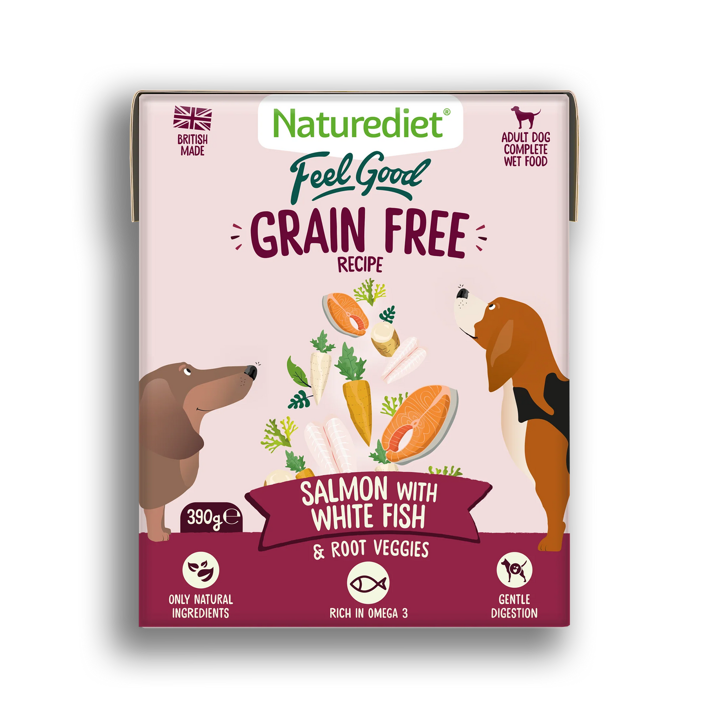 Naturediet Grain Free Salmon With White Fish, Carrot, Potato & Parsnip 390g product image