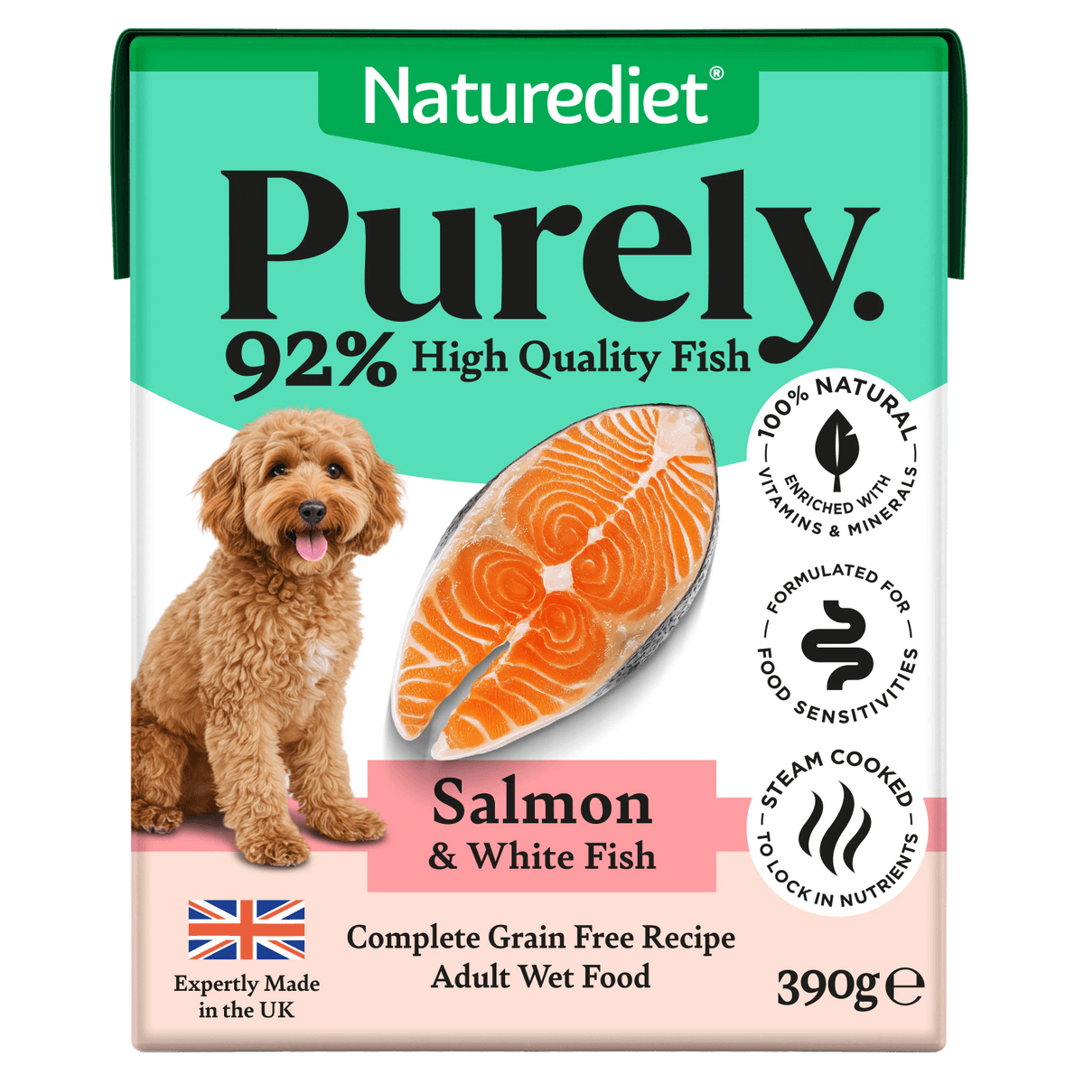 Naturediet Purely Salmon & White Fish 390g product image