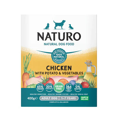 Naturo Adult Dog Tray Grain Free Chicken & Potato with Vegetables 400g product image