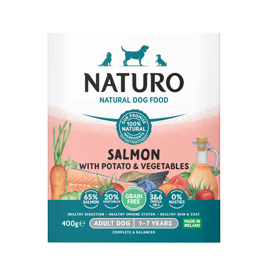 Naturo Adult Dog Tray Grain Free Salmon & Potato with Vegetables 400g product image
