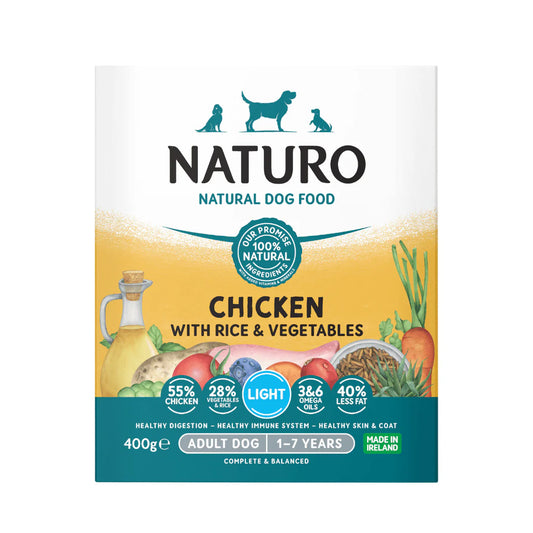 Naturo Adult Dog Tray Light Chicken with Rice and Vegetables 400g product image
