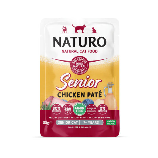 Naturo Grain Free Senior Cat Pouch Chicken 85G product image
