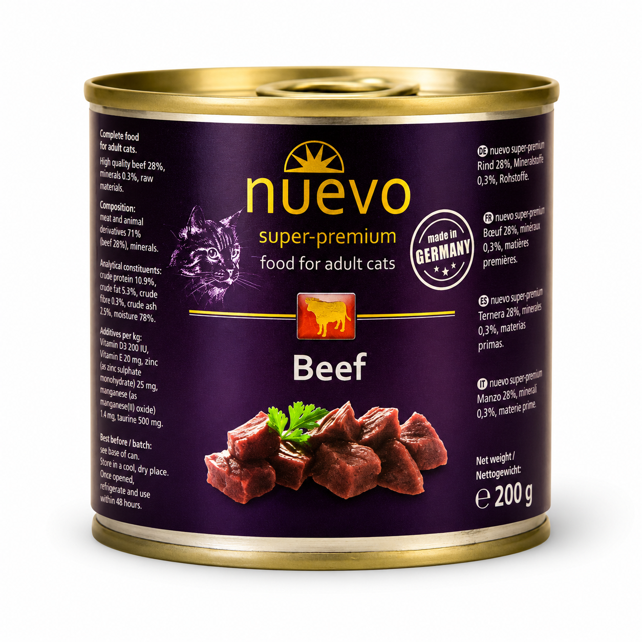 Nuevo Cat Adult Beef 200g product image