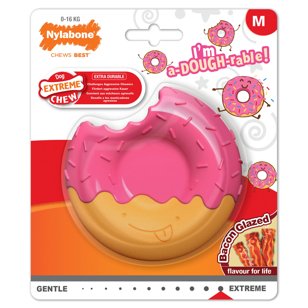 Nylabone Bacon Glazed Extreme Donut - Medium product image
