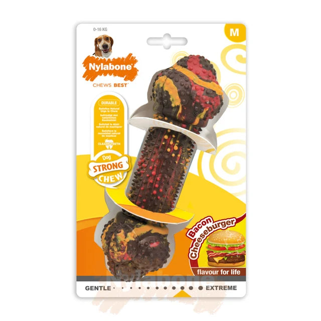 Nylabone Bacon with Cheese Strong Rubber Bone - Medium product image