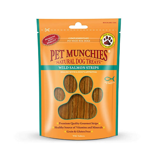 Pet Munchies Wild Salmon Strips 80g product image