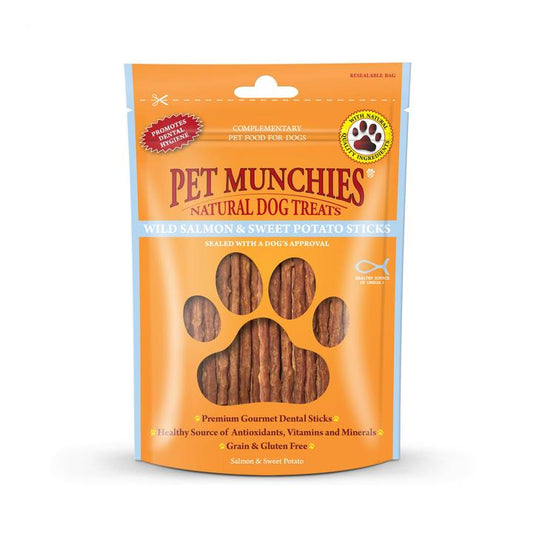 Pet Munchies Wild Salmon & Sweet Potato Sticks 90g product image